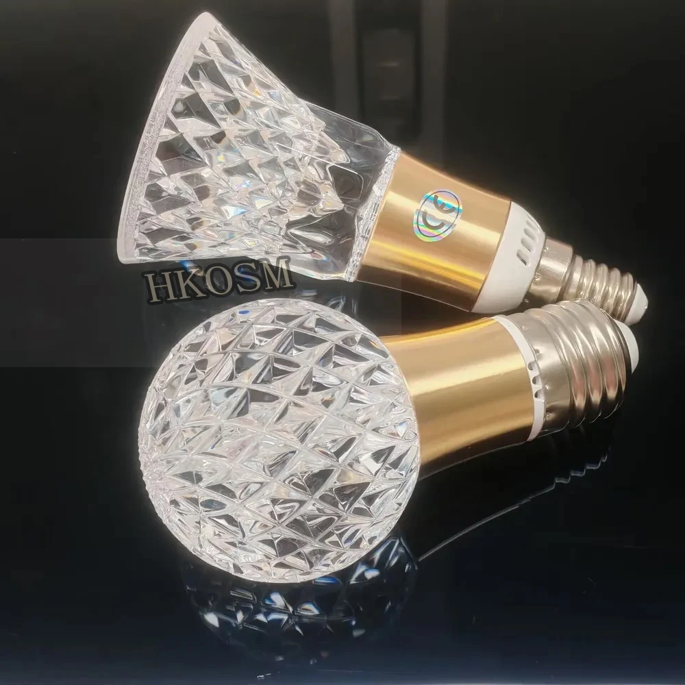 Modern Acrylic Diamond-Cut E27 E14 LED Bulb Chandelier Warm White Light cold 4000k Plug-in Hanging Lamp for Living Room Decor