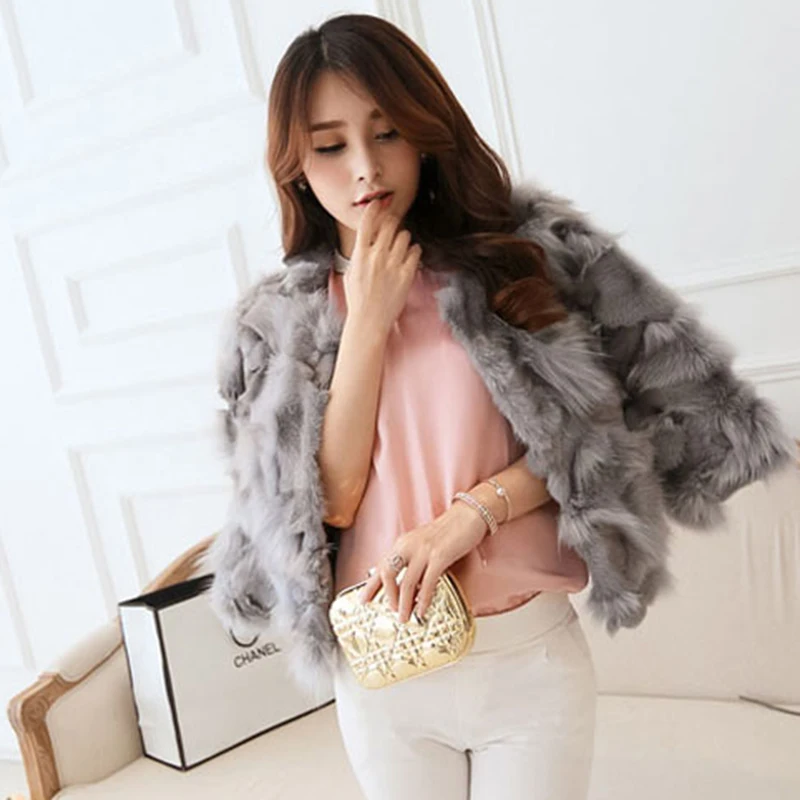 Faux Fox Fur Grass Coat Women Short Winter Warm Wear New Fashion Imitation Mink Fur Female Overcoat Furry High Quality Top