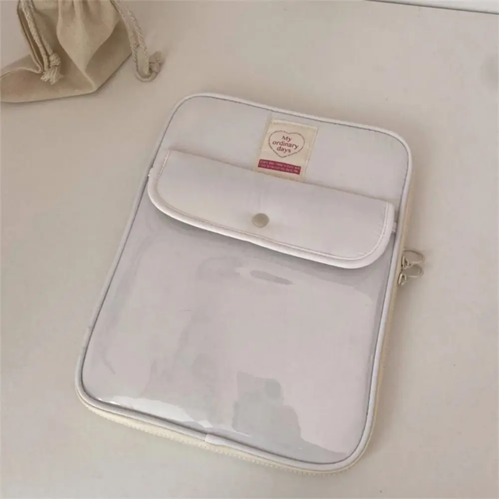 11 13 14 Inch Tablet Sleeve Bag Waterproof Candy Color Notebook Pouch Shockproof Transparent Window Computer Storage Handbag