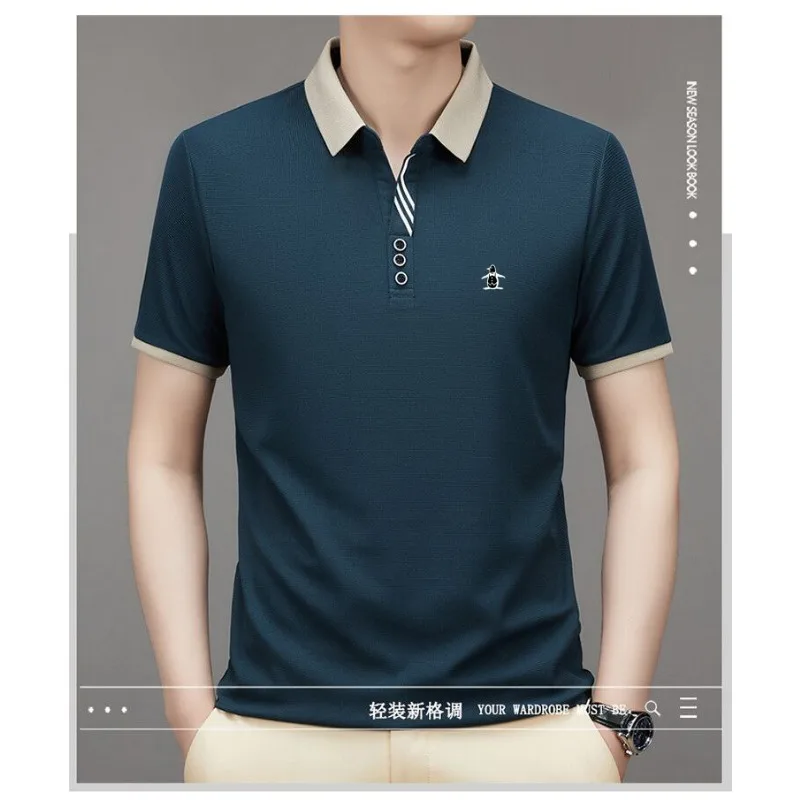

Korean men's golf short-sleeved POLO business casual polo shirt fashionable polo summer popular T-shirt golf men's polo top