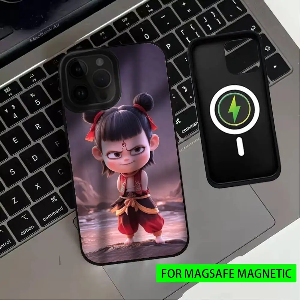 เคสโทรศัพท์ลายอนิเมะน้องเน่จ่า สำหรับ iPhone17,16,15,14,13,12,11 Plus,Pro Max รองรับแม่เหล็กสำหรับการชาร์จไร้สาย Magsafe