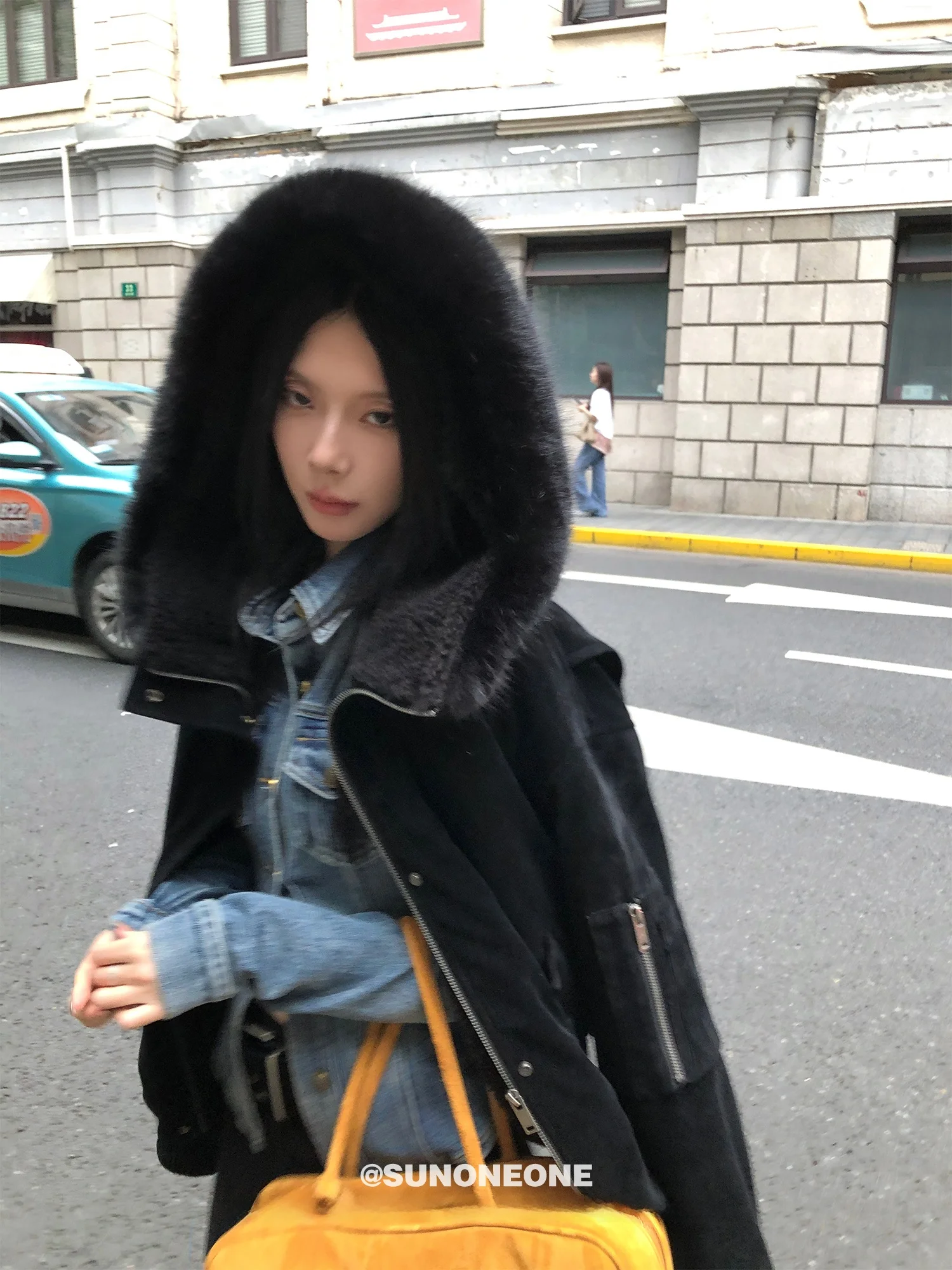 

Женское свободное повседневное универсальное пальто со съемным меховым воротником Ultra-Thi, топ для поездок на работу, Long Sve