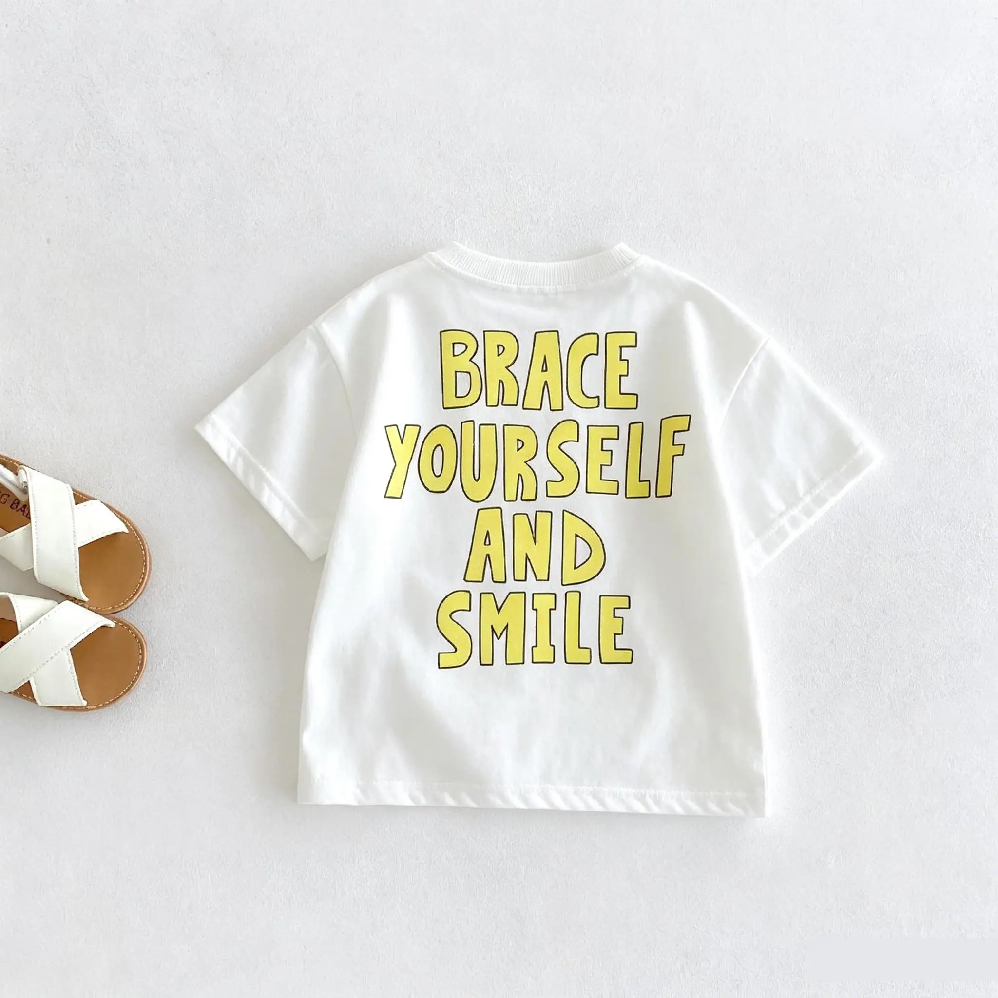1-7 Age Children's Clothes Popular Brand Short Sleeve Tops T-shirt Summer Thin Loose Versatile Girl's Tshirts Kids O-neck Tees