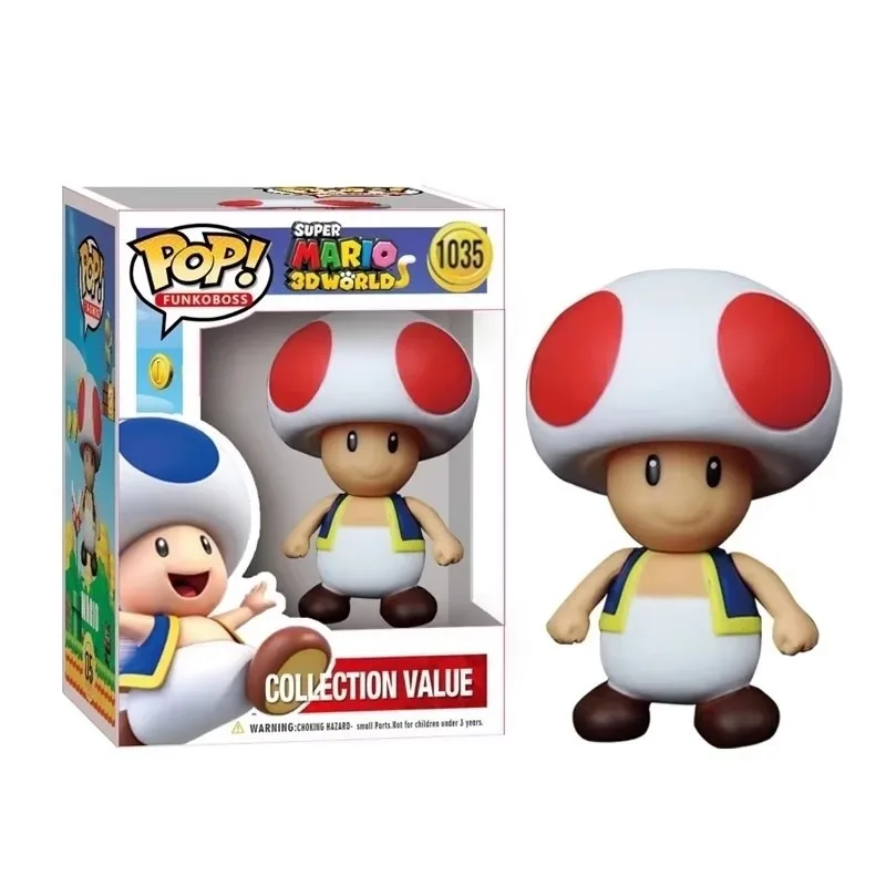 POP Super Mario Bros Anime Figure Toys Dolls Model Set Luigi Yoshi Donkey Kong Mushroom for kids birthday Christmas Gifts