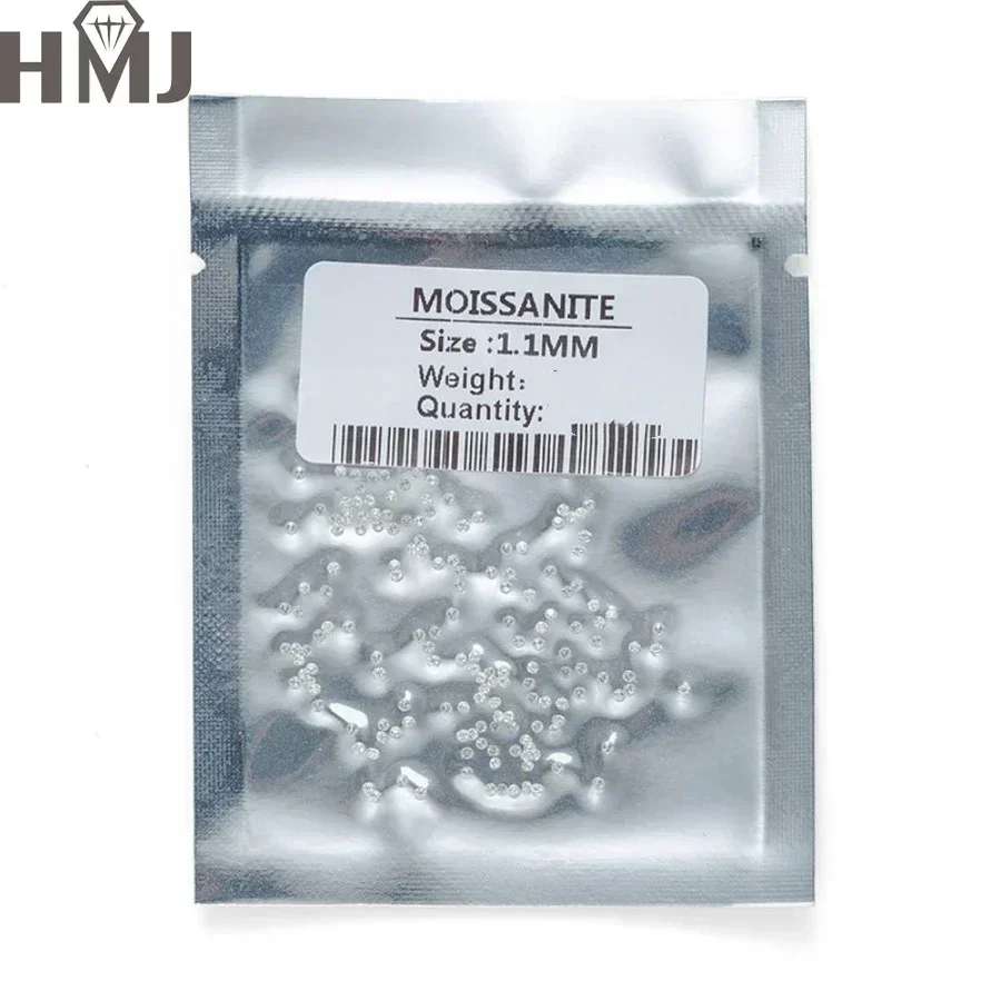 Wholesale Round Cut Loose Moissanite Stones Melee Size 0.8mm-2.9mm D Color  2ct 5ct 10ct 50ct 100ct DIY Beads for Jewelry Making