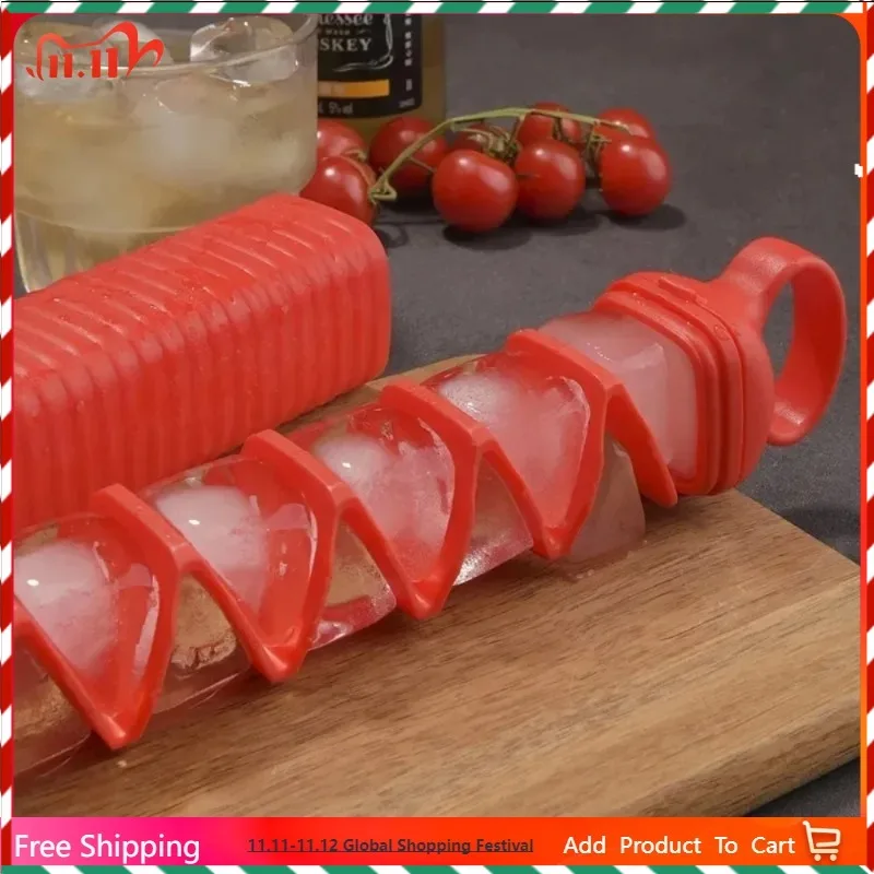 Easy Release Ice Cube Tray Reusable Easy-press Ice Cube Tray with Leakproof Lid for Freezer Deep Mini Cube Ice Tray for Freezer