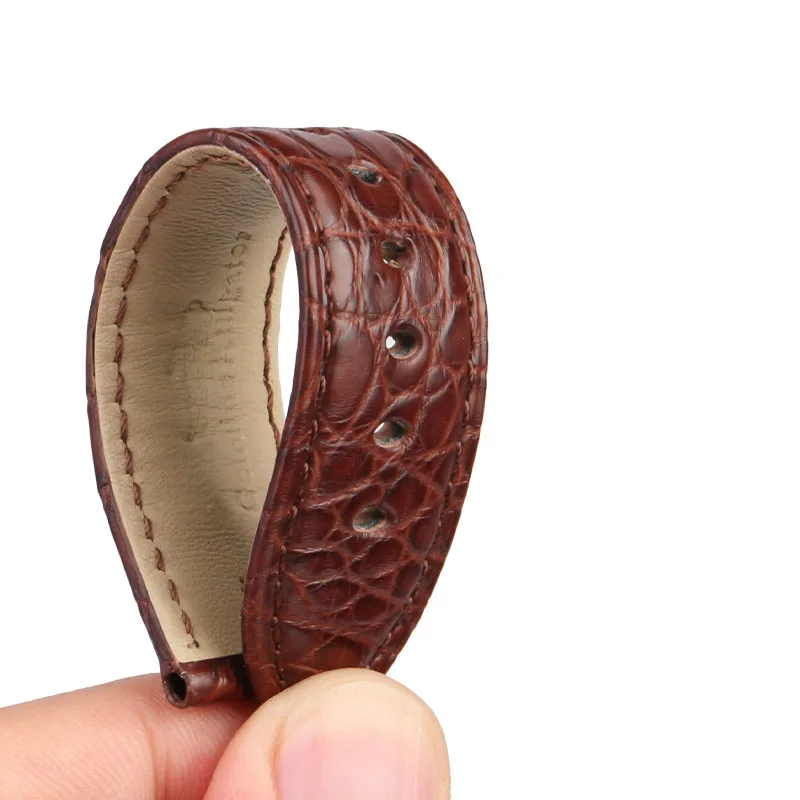 Correa de piel de cocodrilo de alta calidad para reloj Panerai 441 PAM312, pulsera de cuero genuino negro y marrón para hombre, 22mm y 24mm