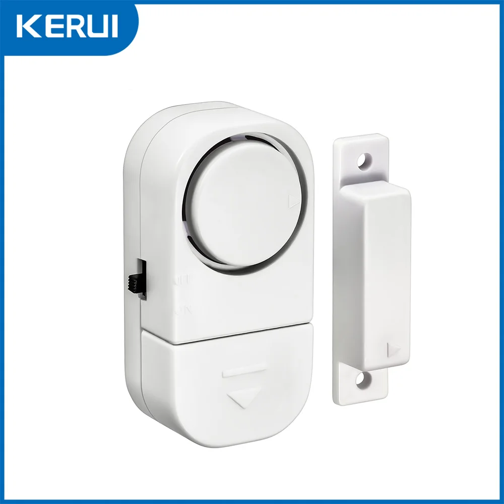 KERUI Independent Door Window Sensor with Battery Opening Magnetic Door Sensor 90db Wireless Security Alarm for Home House