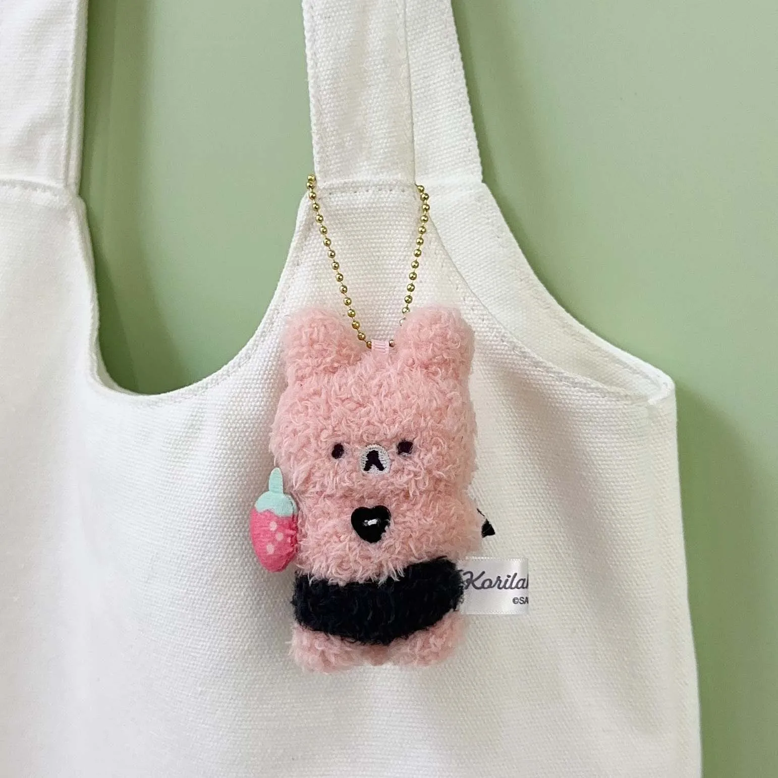 Rilakkuma Korilakkuma Bear Little Devil Feeling Koakuma Usagi Pink Black Rabbit Plush Keychain Bag Keyholder Pendant Doll Toy