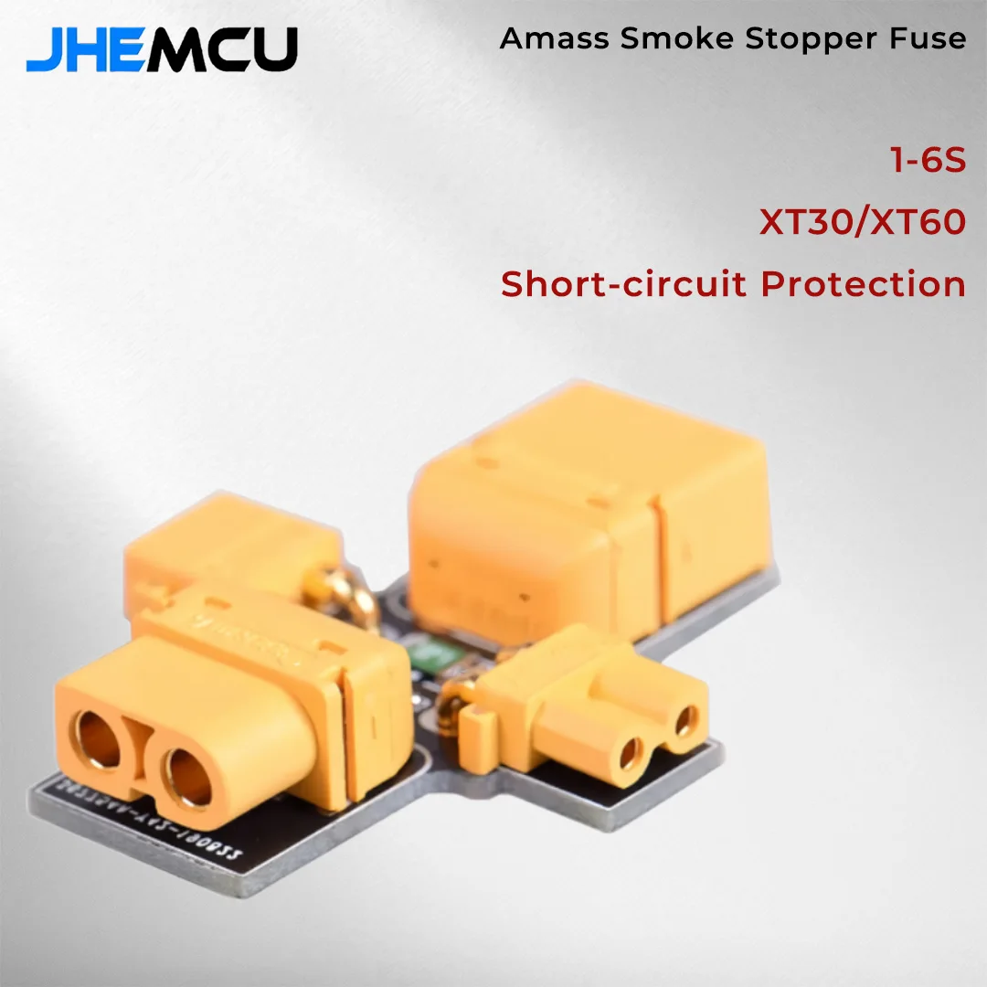 

Amass Smoke Stopper 1-6S 30V XT30 XT60 Fuse Installation Test Safety Plug Short-circuit Protection For RC FPV Drone Model