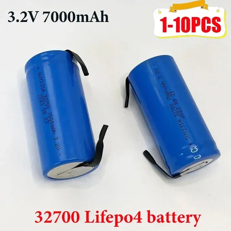 ใหม่ 32700 Lifepo4 แบตเตอรี่ 3.2V 7000mAh แบตเตอรี่ 35A ต่อเนื่อง high Power แบตเตอรี่ DIY นิกเกิลแผ่น