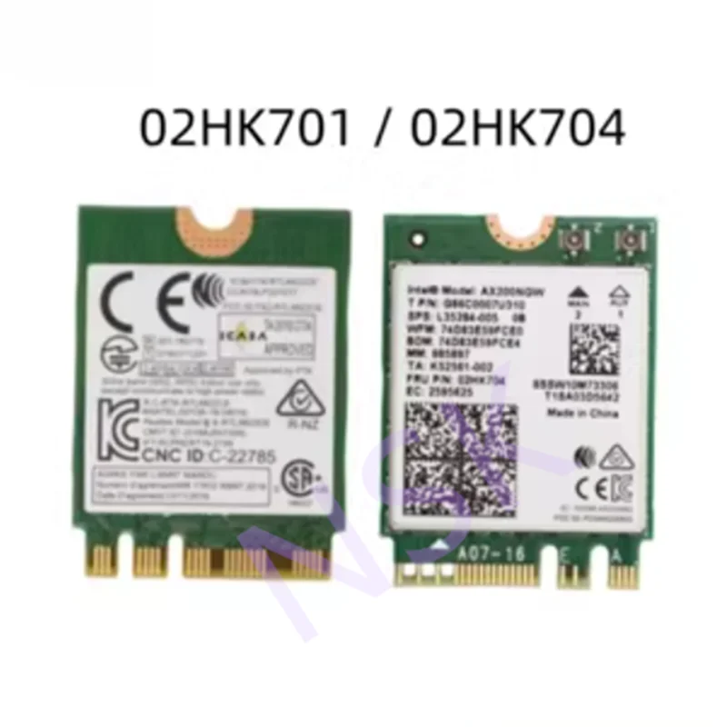 Original 02HK704 02HK701 FOR Lenovo version AX200NGW wireless network card Bluetooth module WIFI 6  100% Test OK