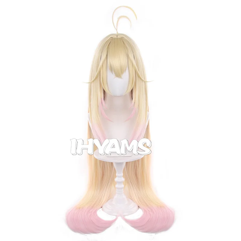 Moria Ruruka Cosplay Wigs Star Detective Precure! Moria Ruruka Light Blonde Mixed Pink 100cm Wig Heat Resistant Synthetic Hair