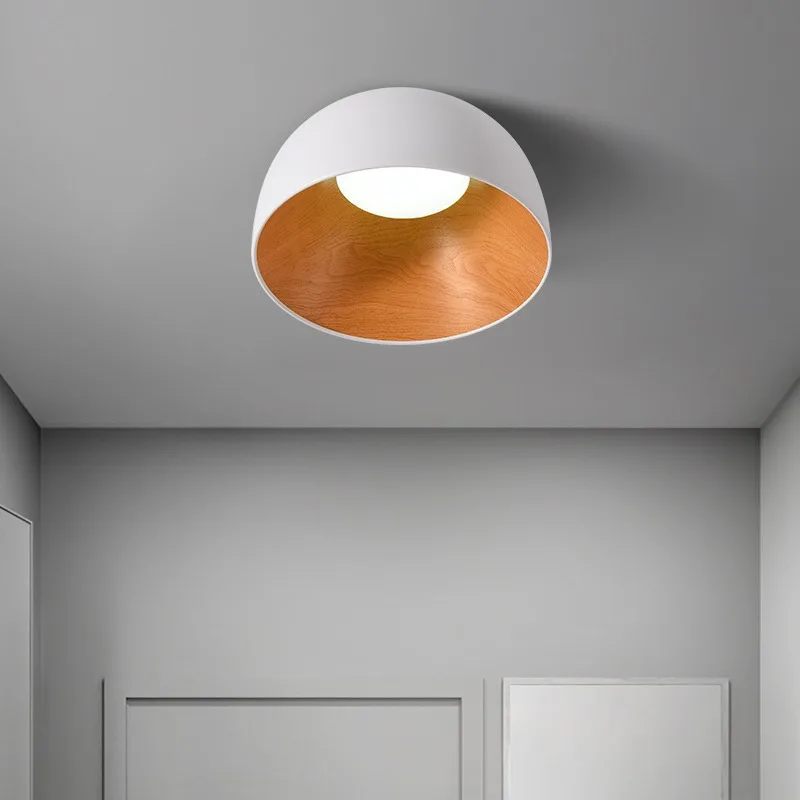 

Modern Simple Round Ceiling Light Living Room Kitchen Bedroom Corridor LED Iron Wood Ceiling Lamp Fixture Indoor Decor Lustre