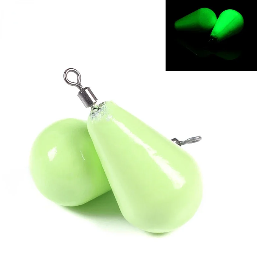 Lead Drop Olive Drop-shaped Luminous Luminous Fishing Pendant 12GRocky Fishing Platform Fishing Accessories Fishing Tools