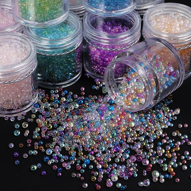 10ml Mix Crystals Beads For Nails Design Accessories Water Bubble Bead Drop Diamond Rhinestone Nail Art Supplies And Decorations