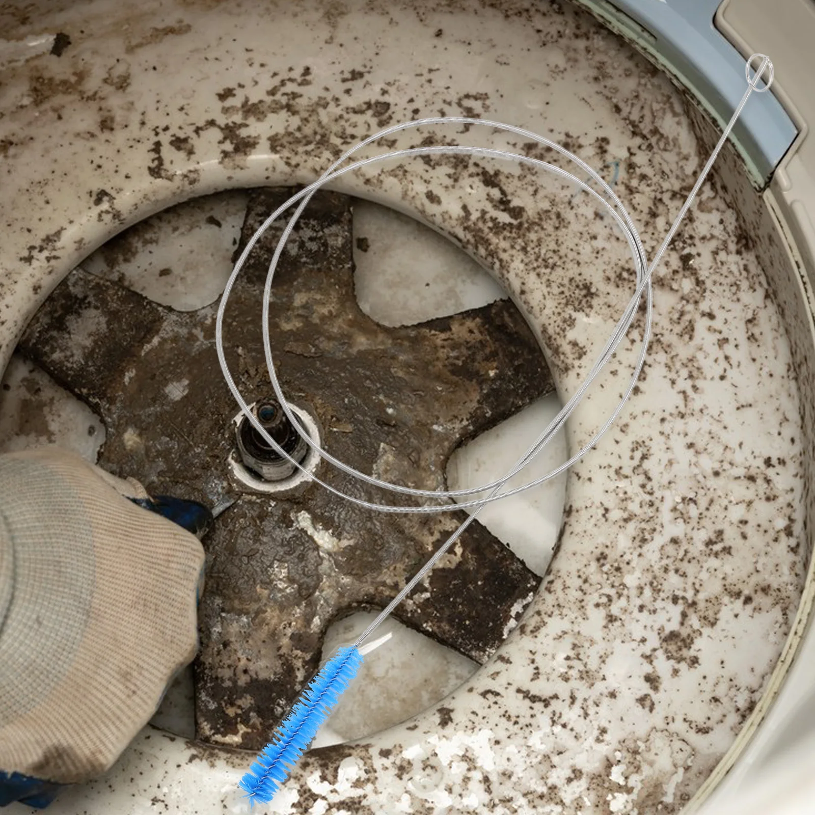 2 قطعة الفولاذ المقاوم للصدأ خرطوم الربيع فرشاة مجموعة أنبوب مرن الأنظف للغسالة الثلاجة مكيف الهواء استنزاف الأنابيب #5