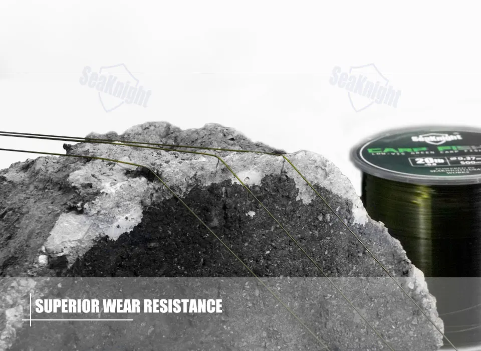 SeaKnight Karpfenangel-Nylon-Monofilament 500M 10-25LB Verschleißfest Glatt & Stark Unsichtbar Unter Wasser ​ Verschleißschutz – Detail 4
