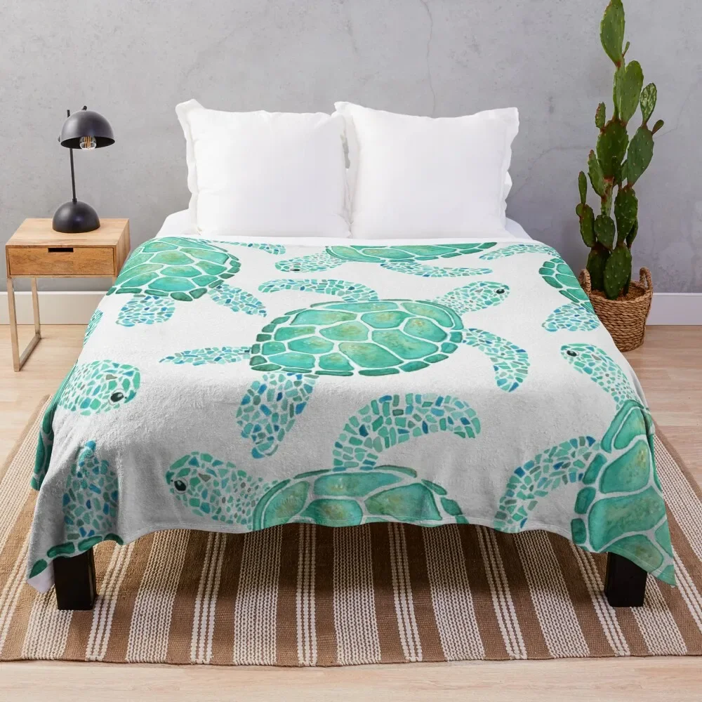 

Turtle Pattern Throw Blanket Year Round Soft Comfortable Blanket for Home