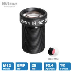 Witrue action kamera objektiv 5 mega pixel 25mm mit ir filter m12 1/2
