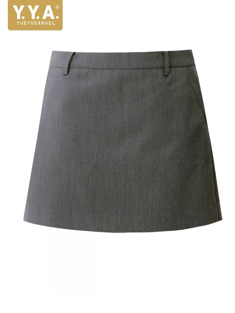 

Office Ladies Comfortable High Quality Uniform Miniskirts Solid Color Handmade Preppy Style Slim Fashion Straight Skirts