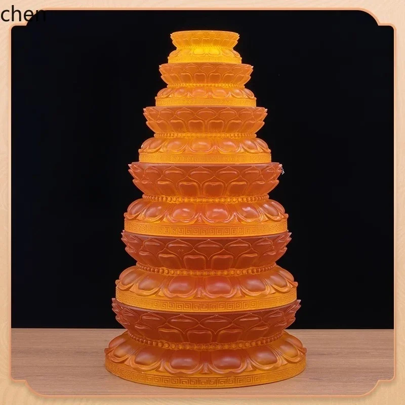 r5.21 glazed  base elevated buddha statue display - round pedestal for wealth god, guanyin, and other buddhist statues - home