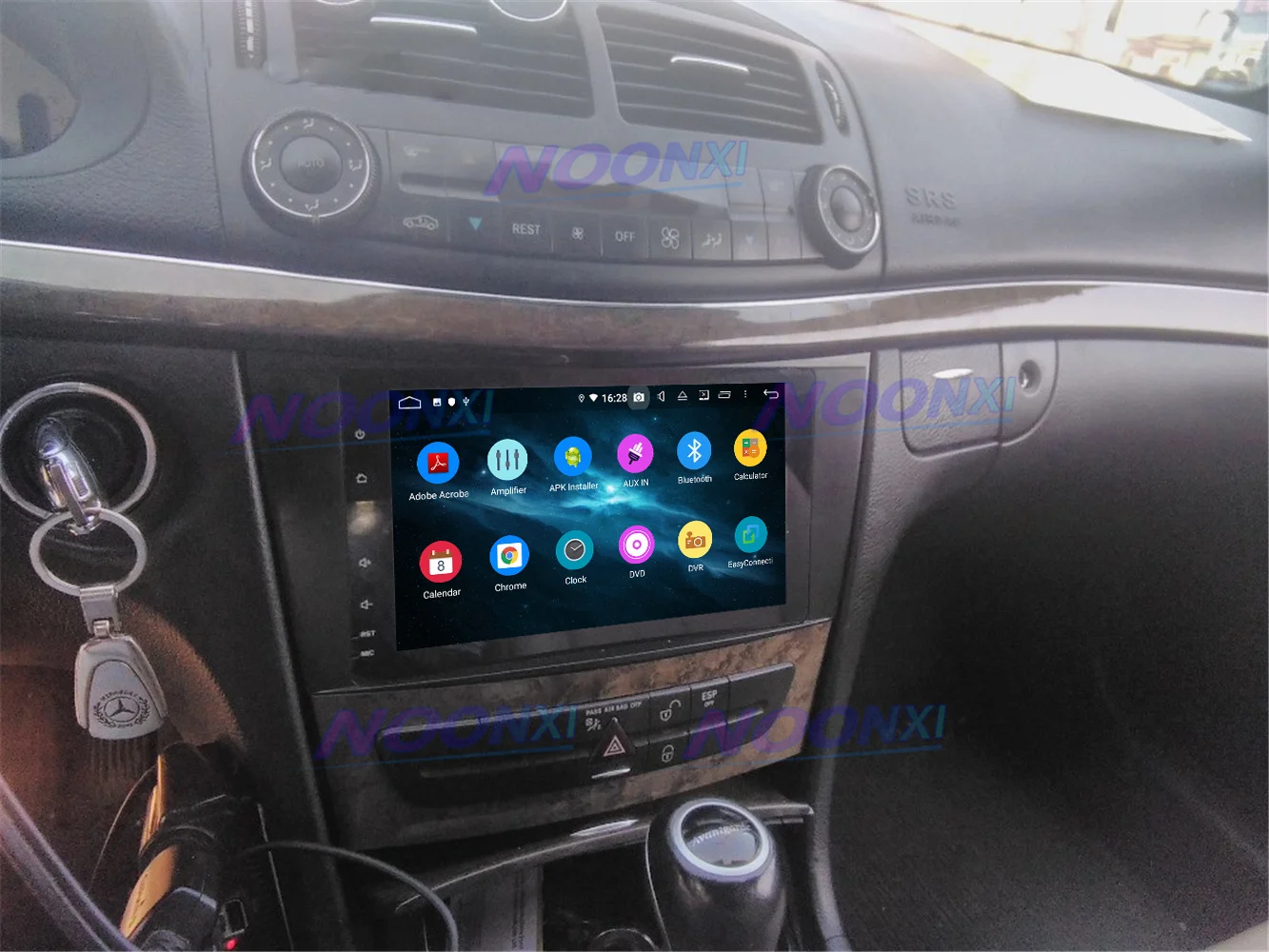 Autoradio Android, lecteur vidéo, GPS, DVD, tout-en-un, système Audio Intelligent, 2din, écran pour voiture mercedes-benz classe E W211 (2002 – 2008)