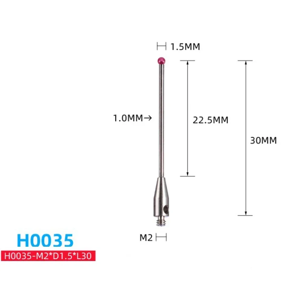 Imagem -06 - Bola Cmm Stylus Rosca Cnc Medição Sonda Ponto Stylus Contato H7805 H1345 H7806 H0033 H7808 H8663 H0034 H0035 Cmm Probe m2