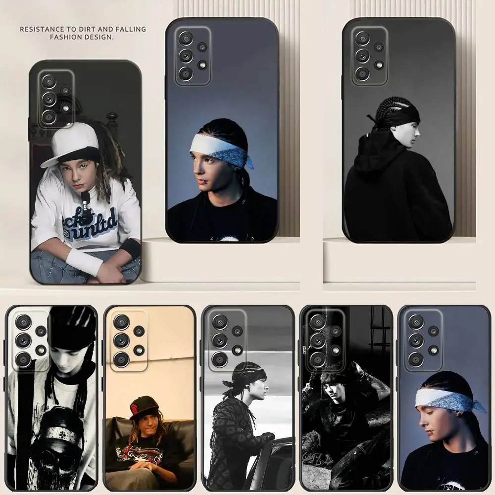 Чехол для телефона T-Tom Bill K-Kaulitz Tokio Hotel для Samsung S24,21,22,23,30,Ultra,20,Plus,Note,10,9,5G Черный мягкий силиконовый чехол