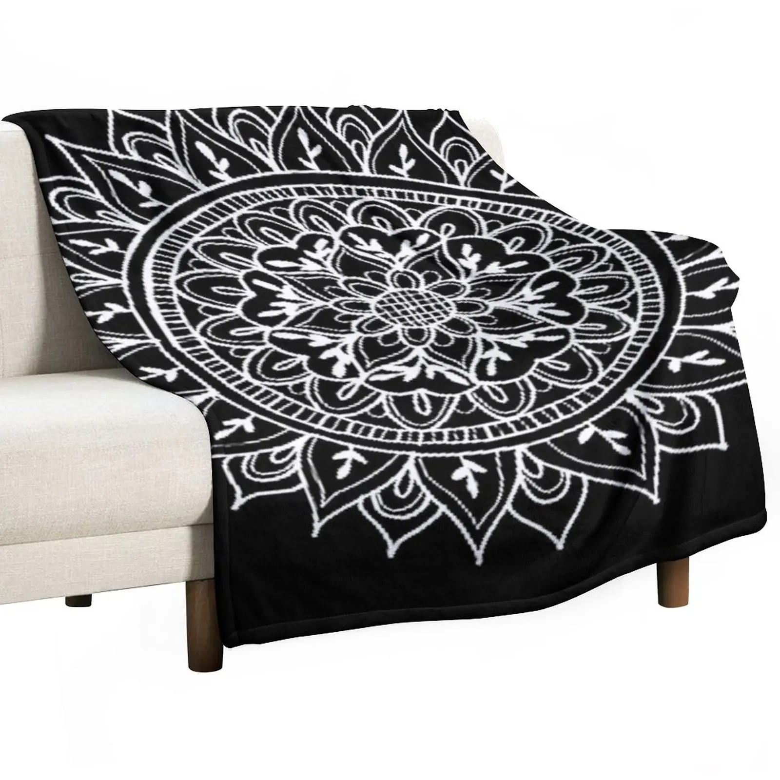 

New Black Mandala Throw Blanket Furrys sofa bed heavy to sleep Blankets