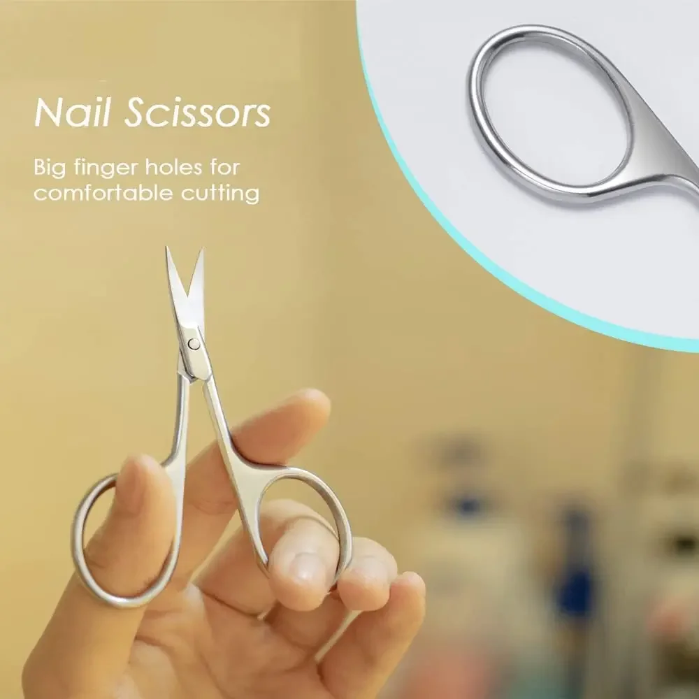 Professional Manicure Scissors Stainless Steel Cuticle Precision Beauty Grooming for Nail Facial Hair Eyebrow Eyelash Nose Hair image 6