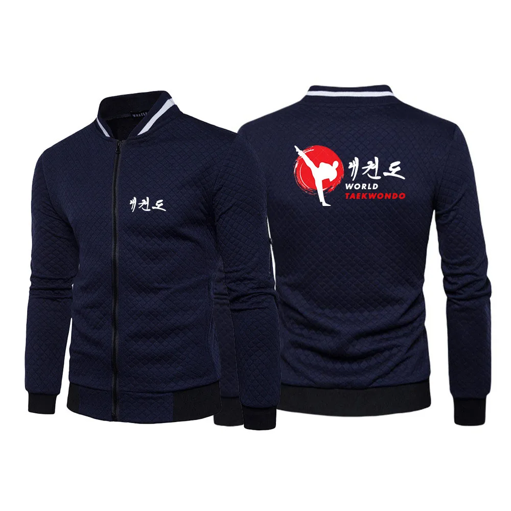 WTF World Taekwondo Federation 2024 Men Spring Autumn Casual Fashion Simple Six-color Zipper Hoodie Harajuku Hight Quality Coat