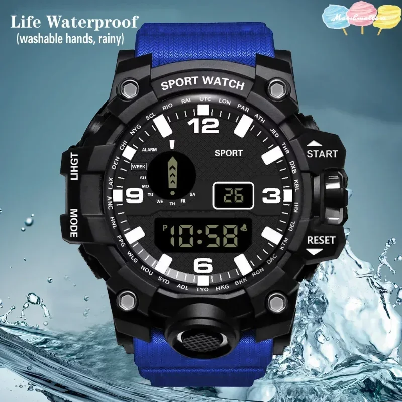 Men\'s Watch LED Digital Men Sport Watches Fitness Electronic Watch Multifunction  Sports Watches Clock Kids Gifts G Shock Watch