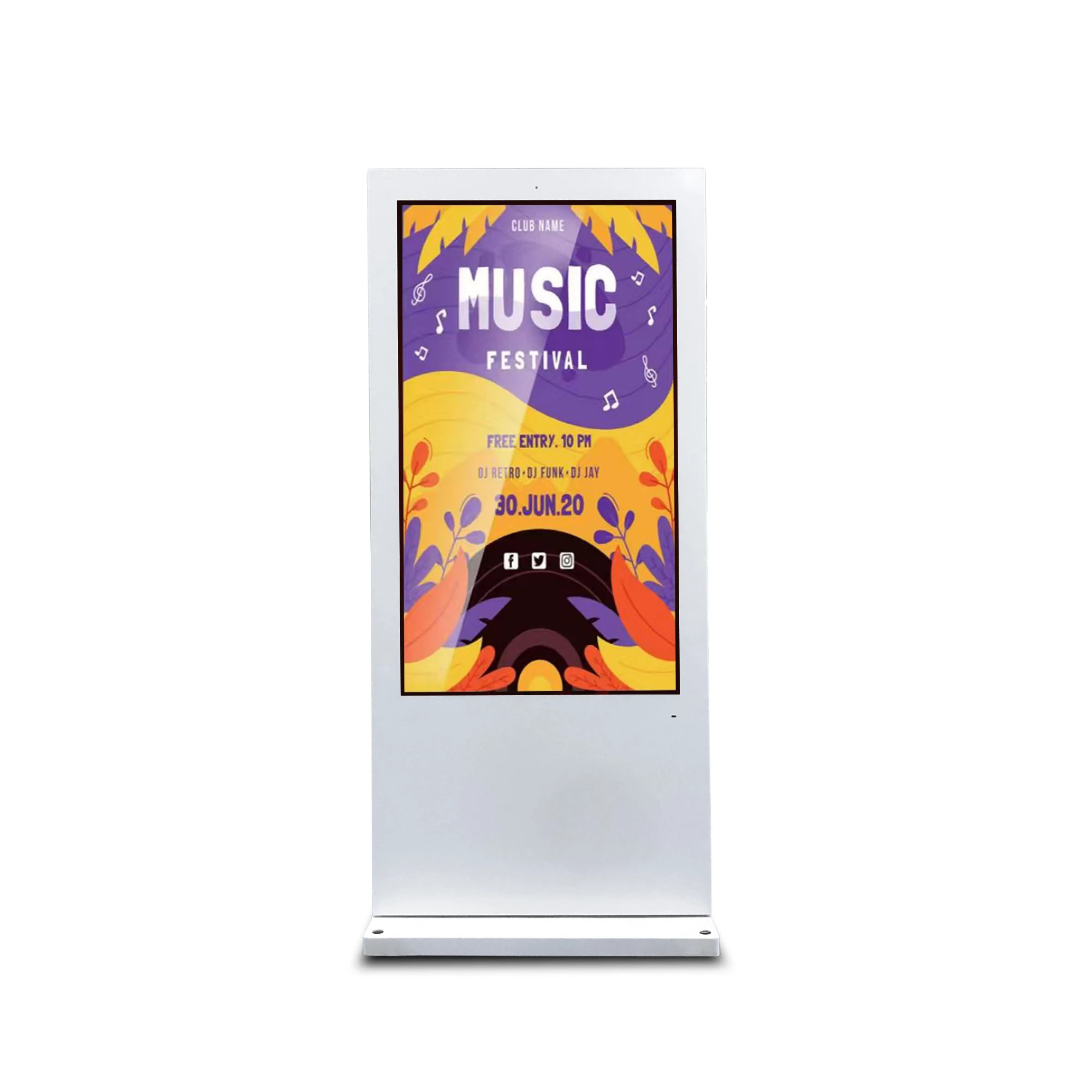 55 Inch Outdoor Vertical Digital Signage IP65 Sunlight Readable Industrial Grade LCD Display