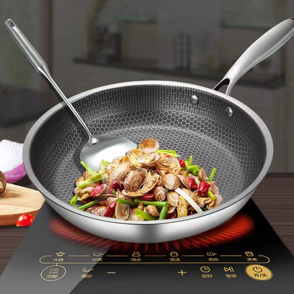 Stainless Steel Frying Pans Kitchen Skillet Frying Pans Non-Sticky Cooking Pan Honeycomb Frying Pans Kitchen Accessories