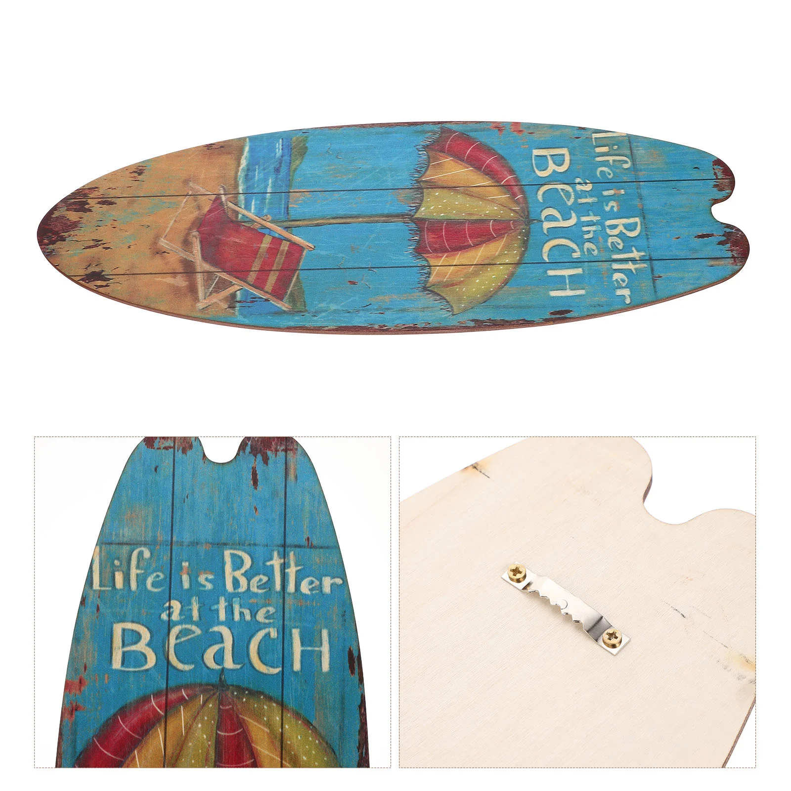 Retro Surfboard Wall Wooden Craft Adornment Decoration Marine Style Creative Sign