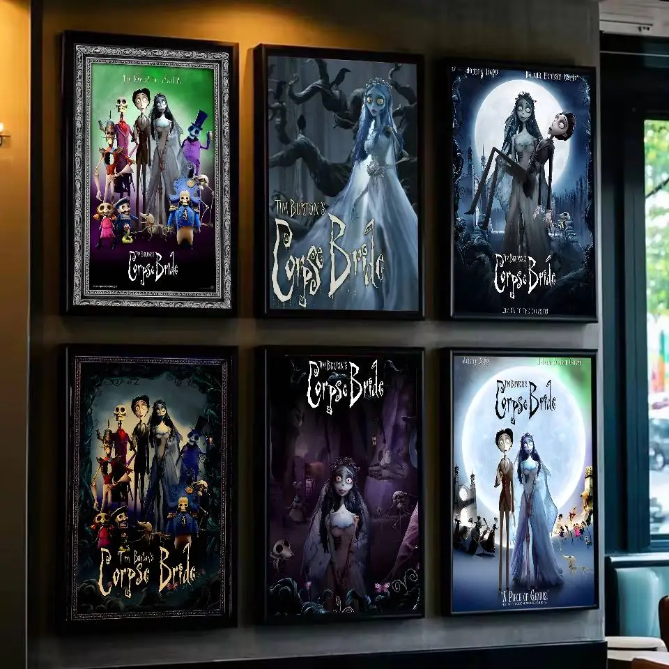 C-Corpse Bride Cartoon Poster Art With Prints Home bedroom living room decoration gift view 3