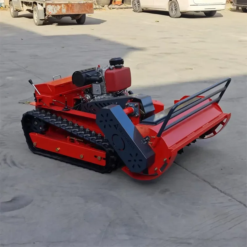 All Terrain Diesel Engine Remote Control Lawn Mower Track Driven Flail Grass Cutter Agriculture Forestry Slope