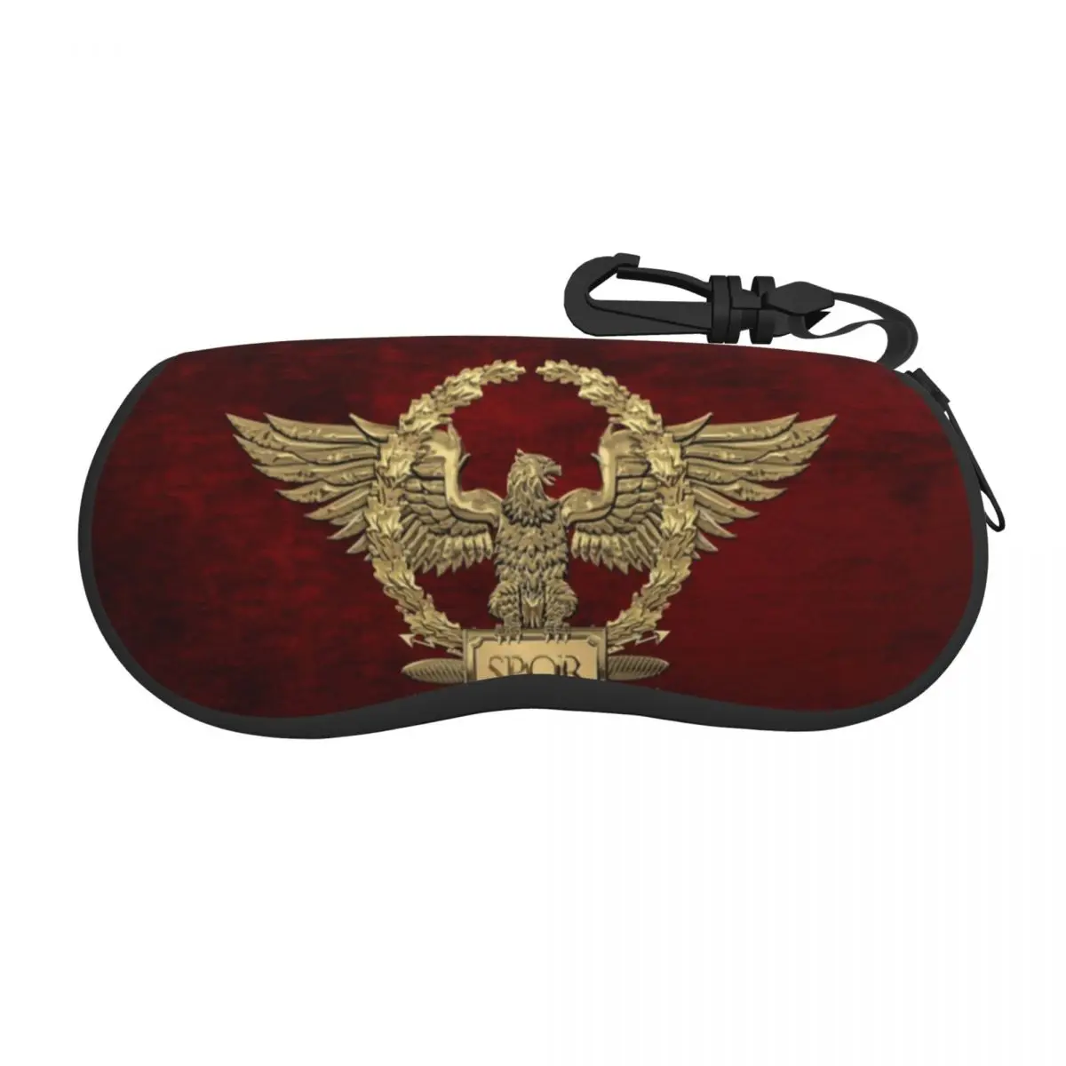 Gold Roman Imperial Eagle Shell Eyeglasses Case Men Women Fashion Military Rome SPQR Glasses Case Sunglasses Box Pouch