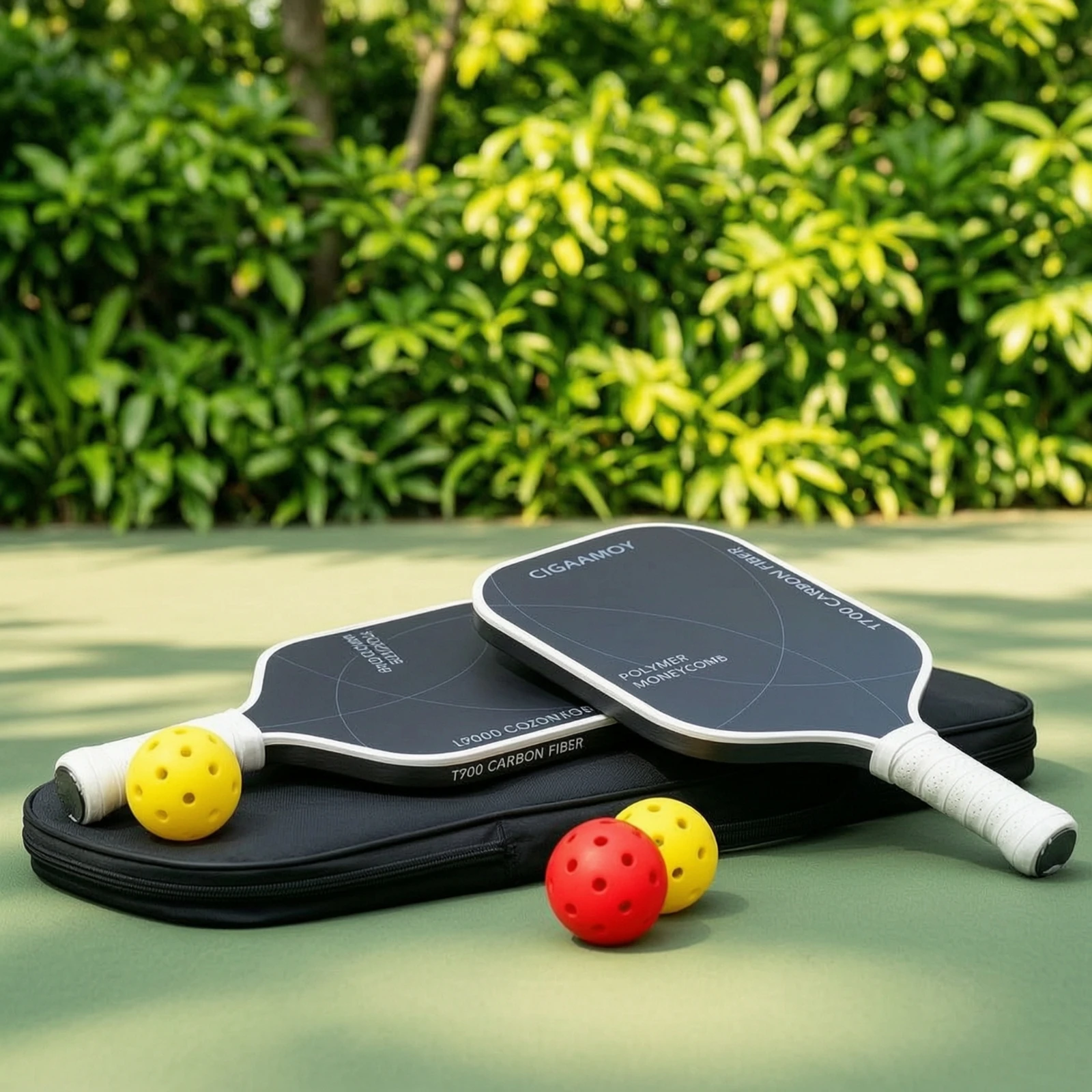 set-di-2-racchette-da-pickleball-con-palline-impugnatura-perforata-borsa-per-il-trasporto-racchette-premium-resistenti