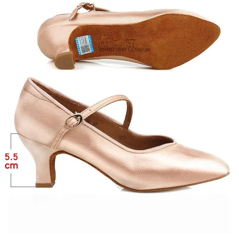 Professionelle Tanzschuhe für Damen, modernes Design, hoher Absatz, weiche Sohle, rutschfest, für Gesellschaftstanz, Walzer, lateinamerikanische Tänze, Auftritte und Partys. – Detail 7