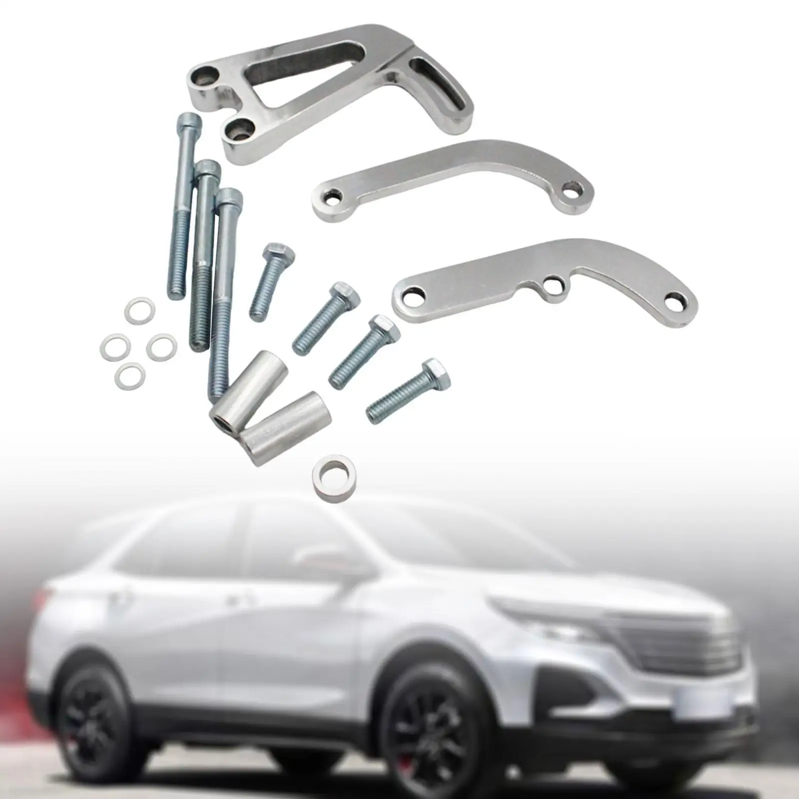 

Power Steering Bracket Kit Aluminum Parts Replacement for Chevy Sbc Lwp Small Block 262-400 Lightweight Simple Installation