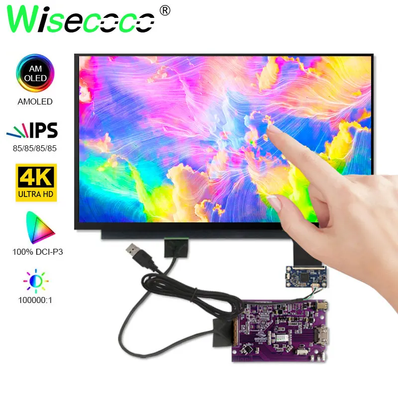 OLED Screen Display 15.6 Inch 4K AM-OLED Tablet Raspberry Pi Touchscreen IPS 3840x2160 UHD Amoled Display With EDP Driver Board