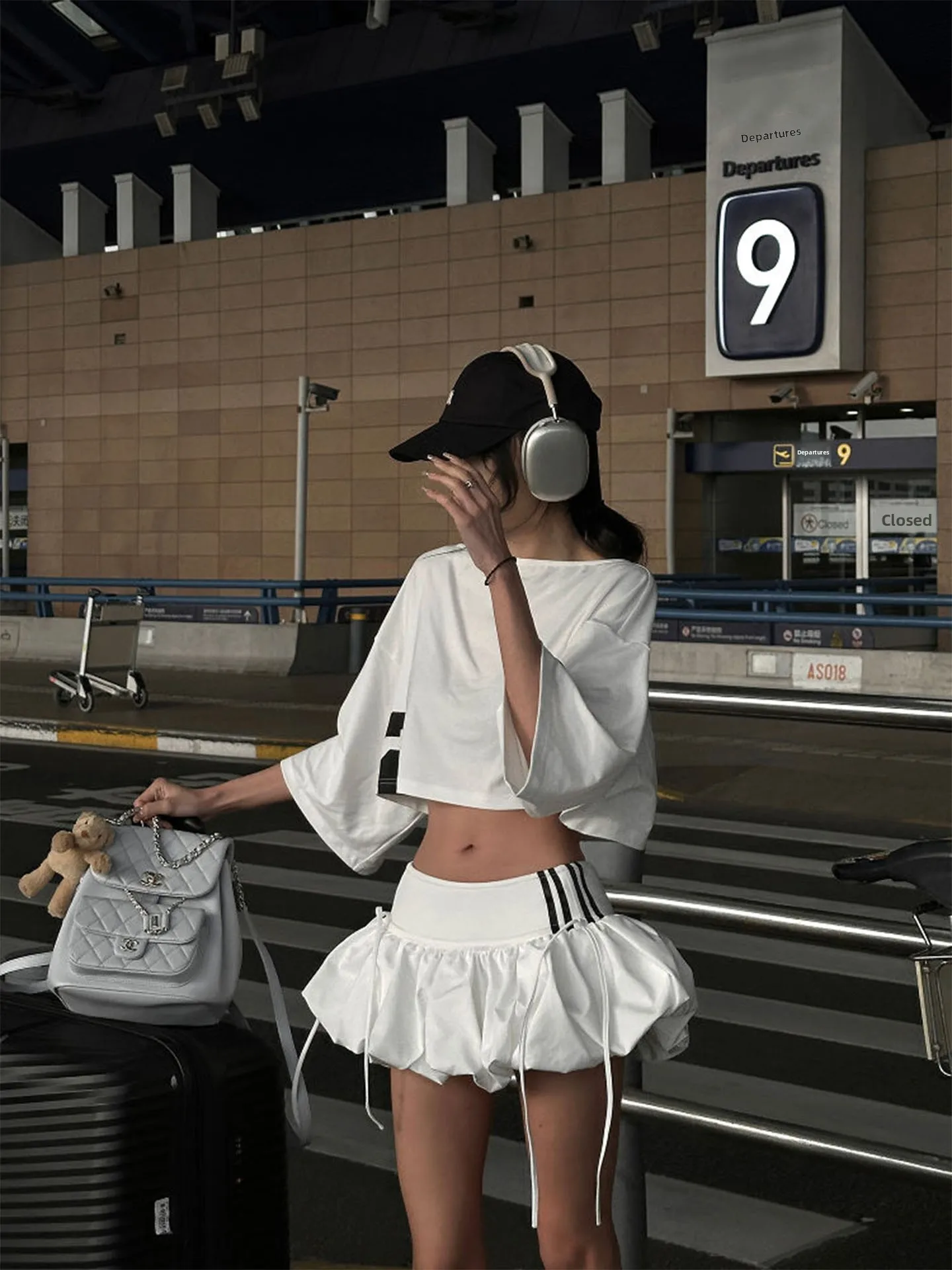 

Low Waist A-Line Flower Bud Skirt White Color for Women Summer New Sle Slimming Loose Fit Skirt Korean Sle Commute