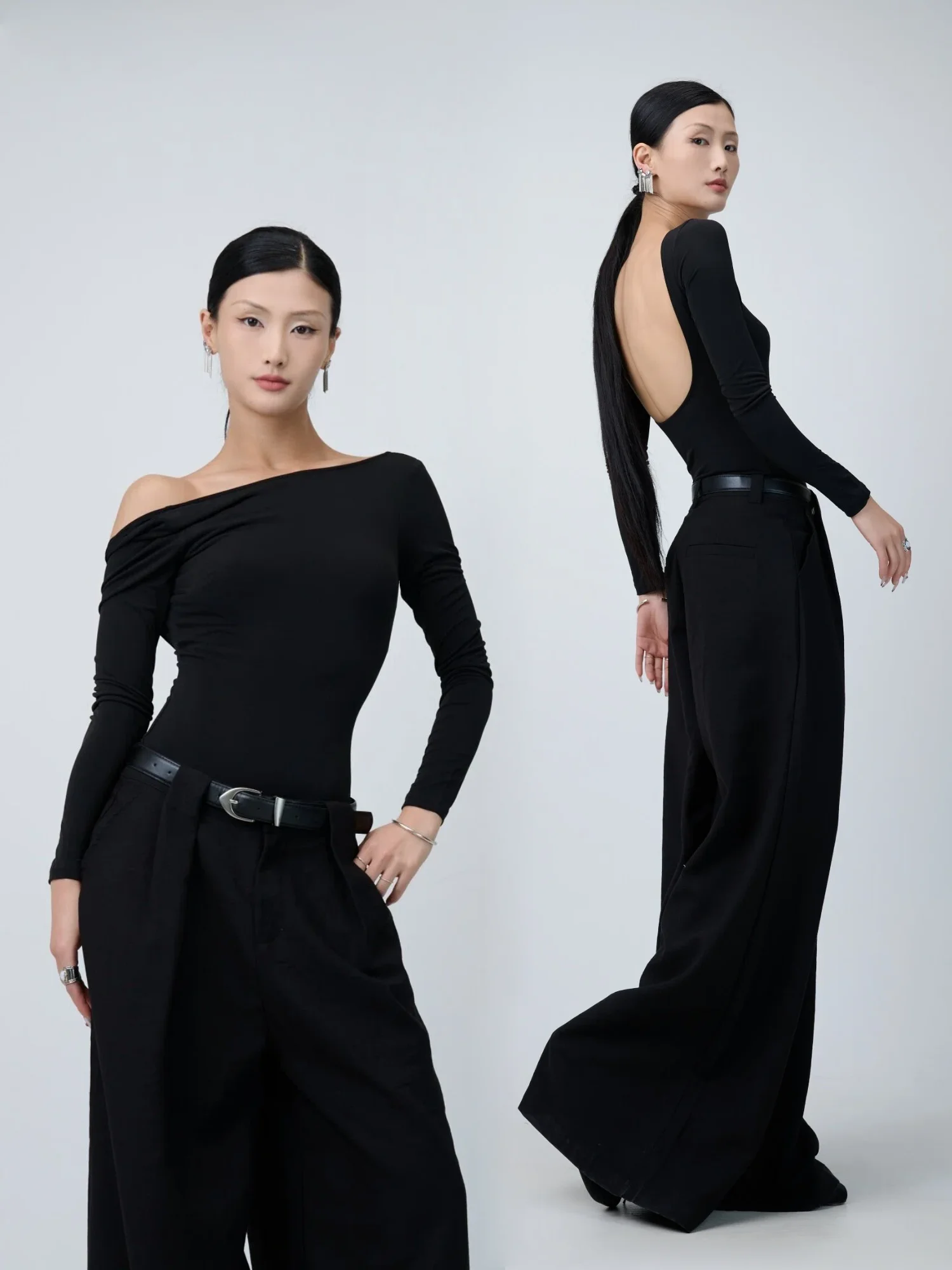 

Ele Bal цельный костюм женский с высокой талией длинные брюки из смеси хлопка и спандекса удобный костюм для экзамена на работу Sle Art