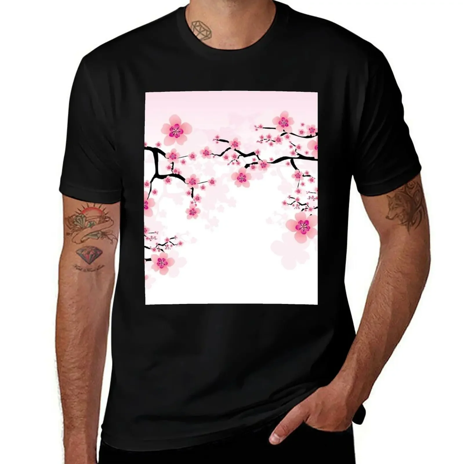 Dreamy Cherry Blossoms T-Shirt luxury t-shirt Blouse plain mens fashion