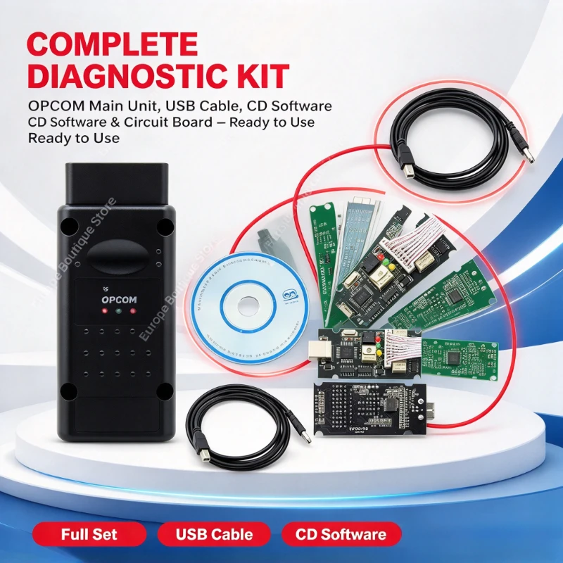 2026 NEW V1.99 OPCOM V5 Diagnostic Cable For Opel 2021 OP COM 1.70 Firmware Flash Update PIC18F458 CAN BUS OBD2