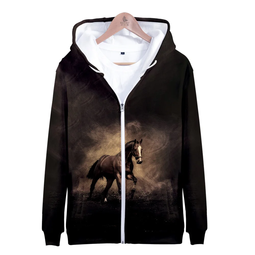 2 Tot 14 Jaar Kids Hoodies Dier Dinosaurus Paard 3d Print Hoodie Sweatshirt Jongens Meisjes Harajuku Jas Jas Kinderen Kleding A0