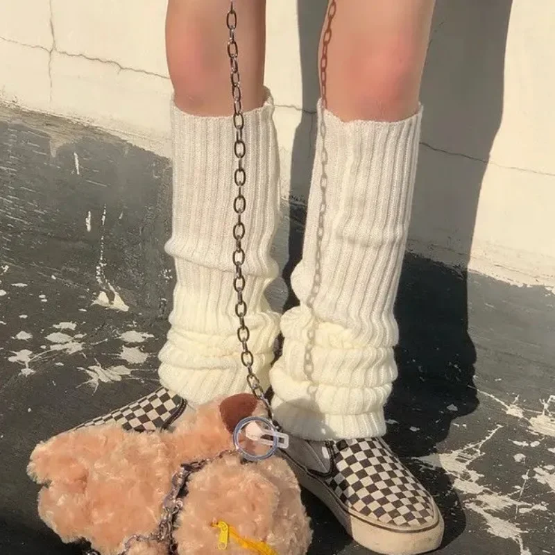 Ocieplacze na nogi za kolano w stylu japońskim JK, koreańskie skarpetki Lolita dla dziewcząt, długie skarpetki, ocieplacze na stopy, 50-70 cm