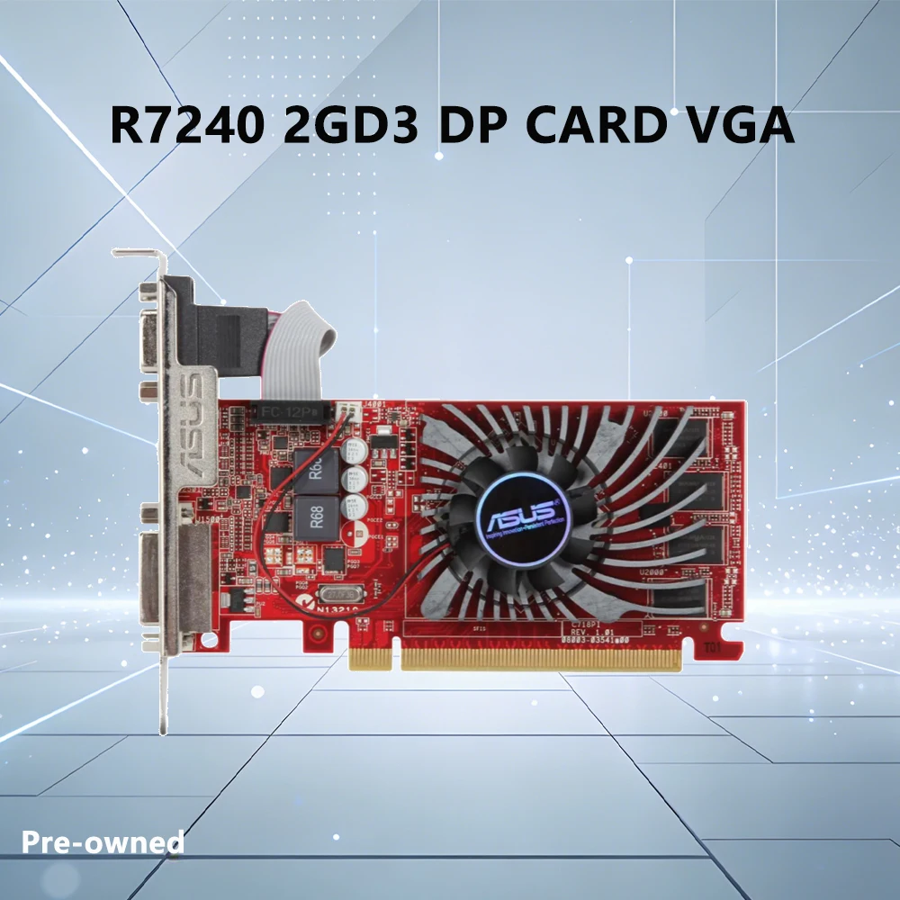 

AMD R7240 2GD3 DP CARD VGA GPU GDDR3 2GB 128bit graphics card support PCI-E 3.0 HDMI DVI VGA for Desktop PC Computer